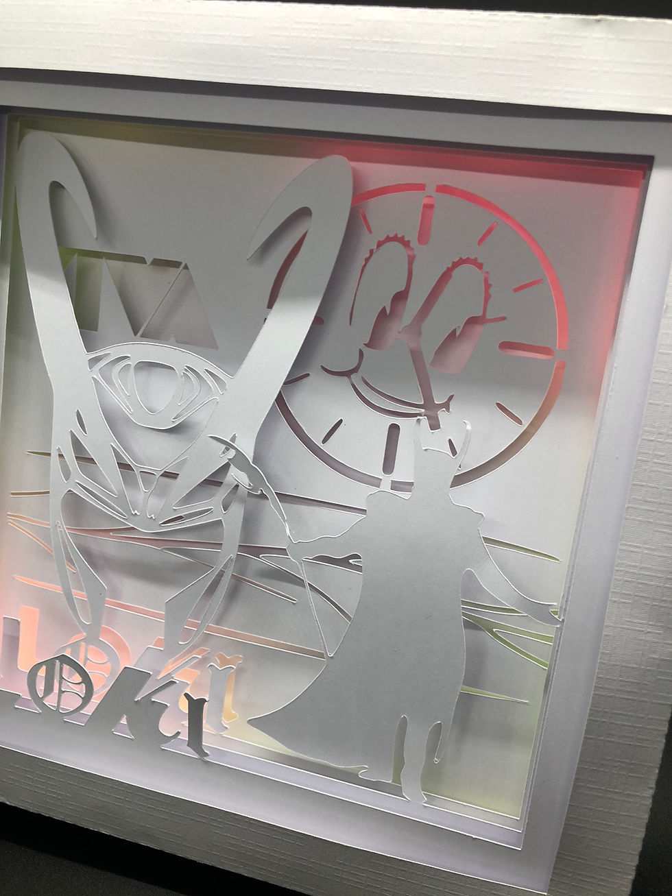 Thumbnail: Marvel Loki - 3D Paper Cut Template Light Box