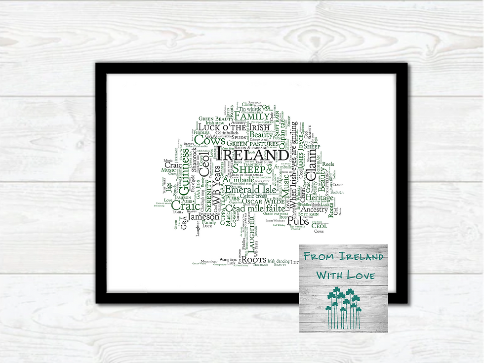 Thumbnail: All Things Irish Oak Tree With Sayings Irish Themed Poster Irish Print by Ireland With Love