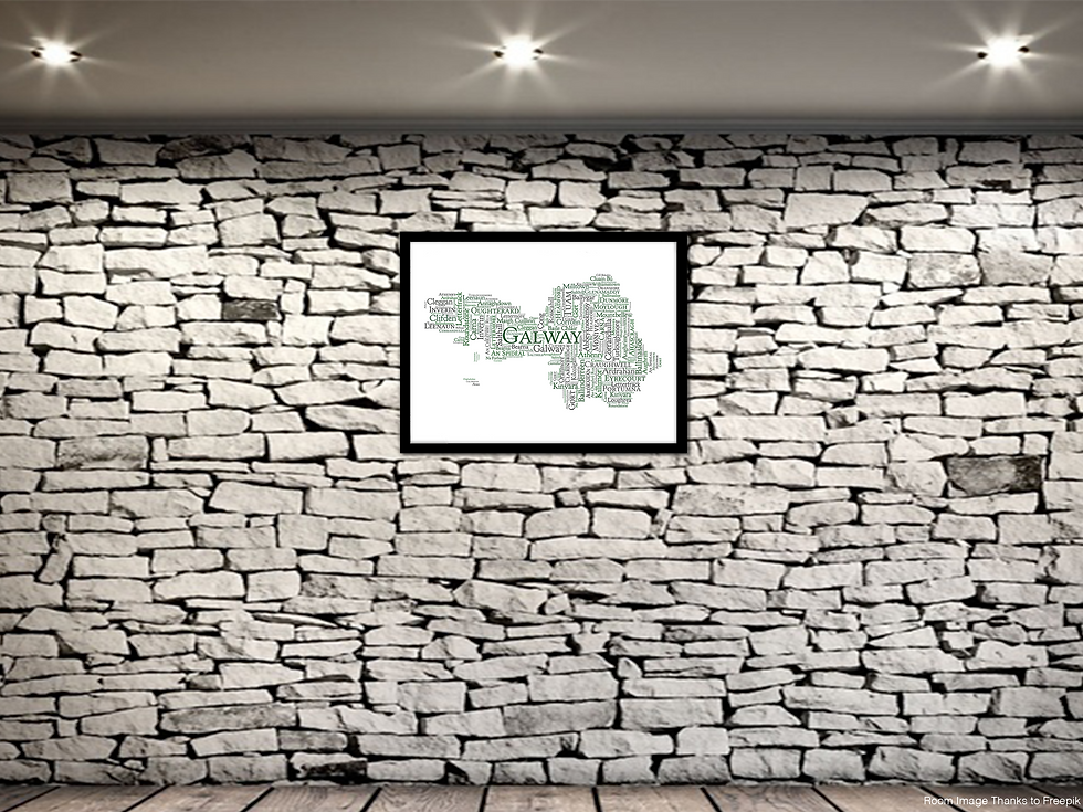 Thumbnail: Galway County Towns Irish Themed Poster Irish Print What's Your Home Town