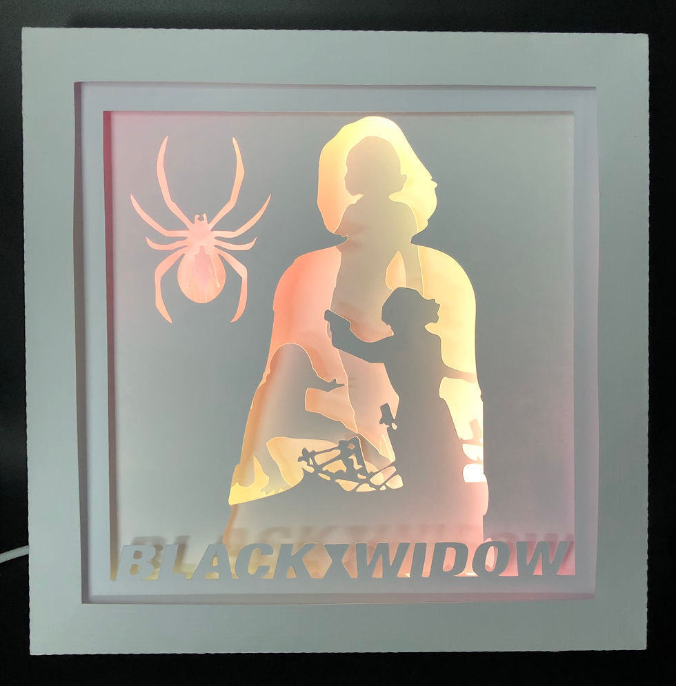 Thumbnail: Marvel Black Widow - 3D Paper Cut Template Light Box