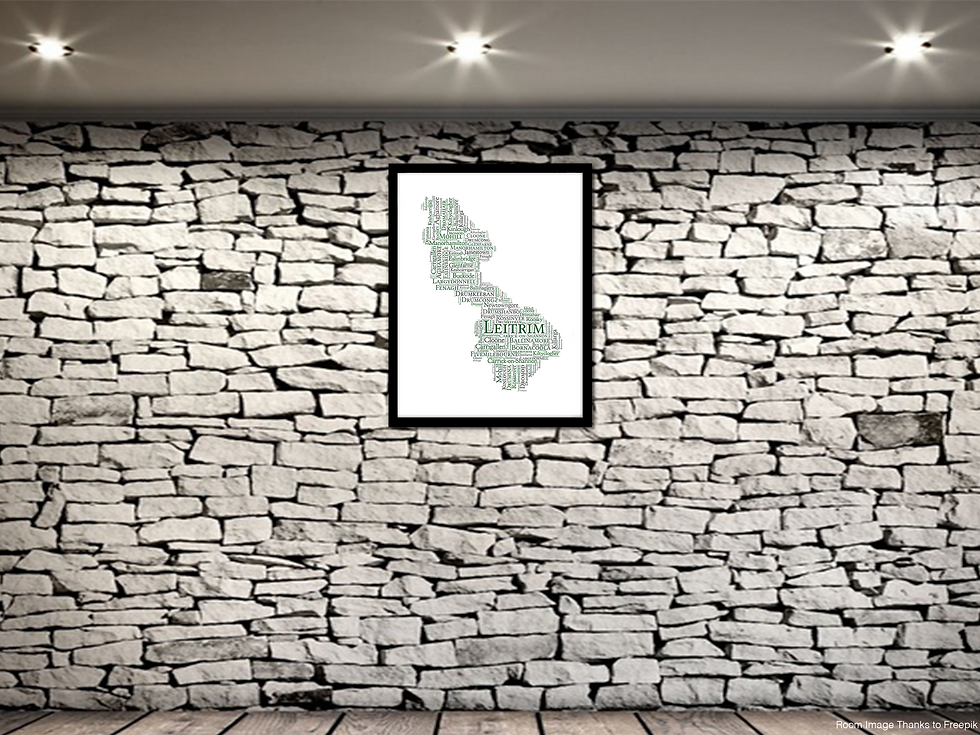 Thumbnail: Leitrim County Towns Irish Themed Poster Irish Print What's Your Home Town