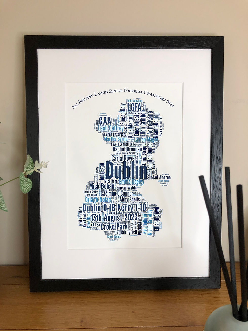 Thumbnail: LGFA All Ireland 2023 Dublin Ladies Football Irish Themed GAA Poster Print