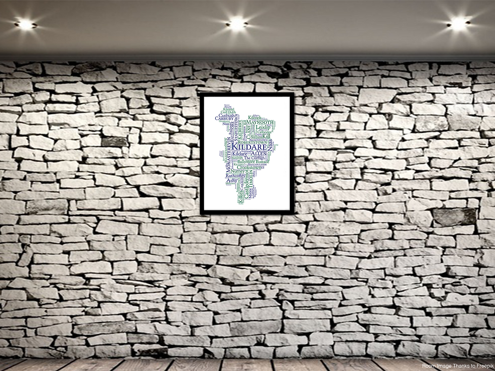 Thumbnail: Kildare County Towns Irish Themed Poster Irish Print What's Your Home Town
