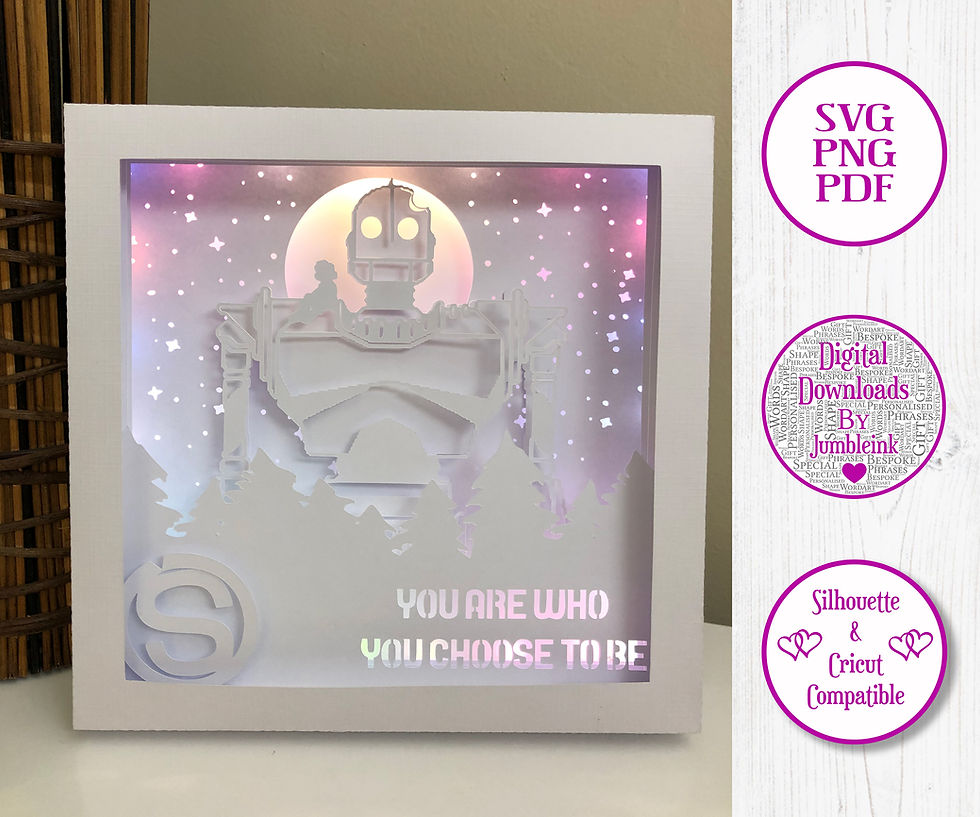 Thumbnail: Iron Giant  - 3D Paper Cut Template Light Box SV