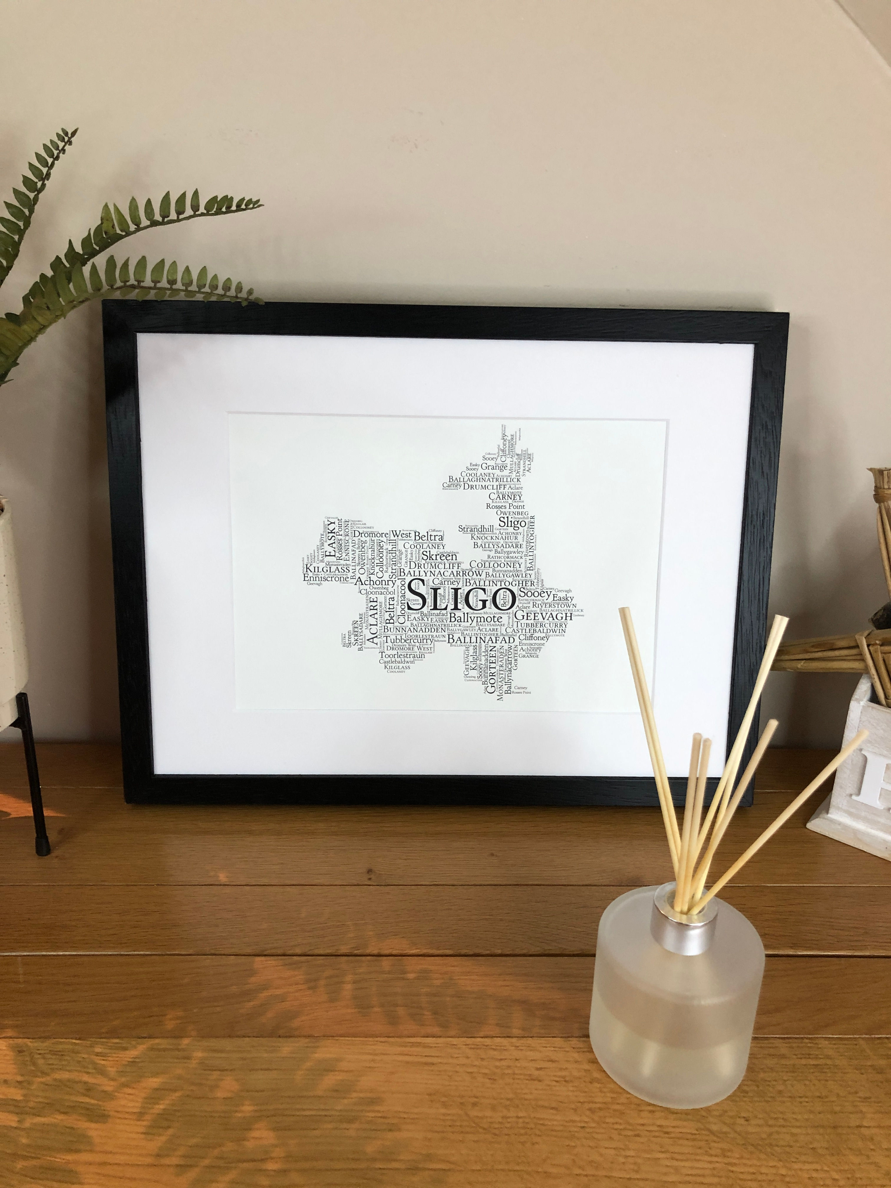 Sligo County Towns Irish Themed Poster Irish Print What's Your Home Town