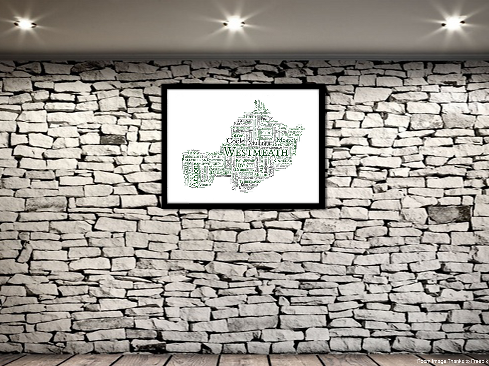 Thumbnail: Westmeath County Towns Irish Themed Poster Irish Print What's Your Home Town