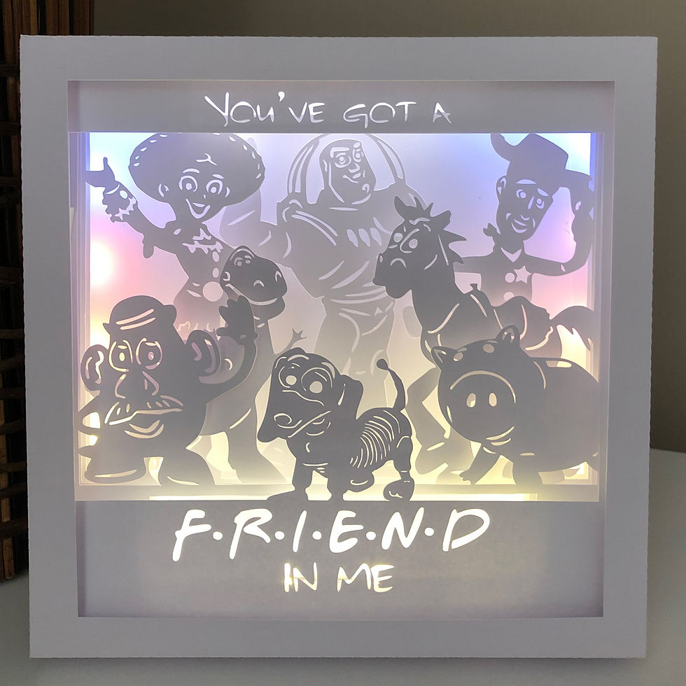 Thumbnail: Toy Storey You've Got a Friend - 3D Paper Cut Template Light Box SVG