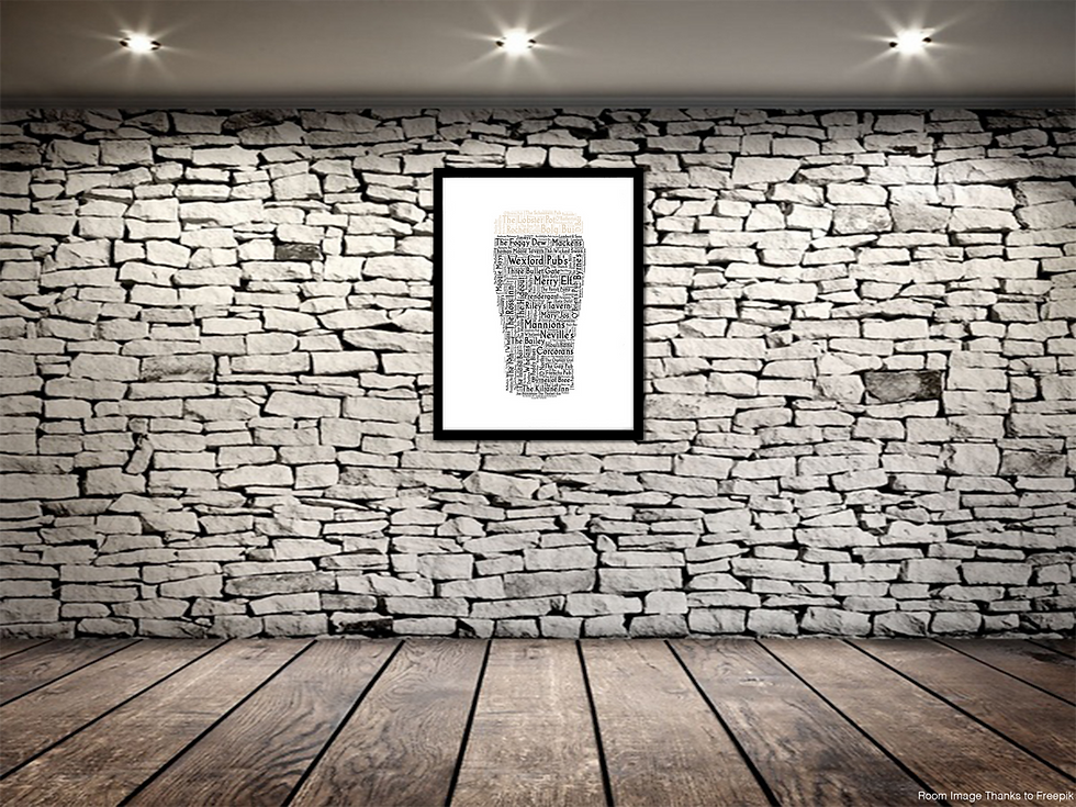 Thumbnail: Pint of Wexford Pubs County Pubs of Ireland Irish Themed Poster Irish Print