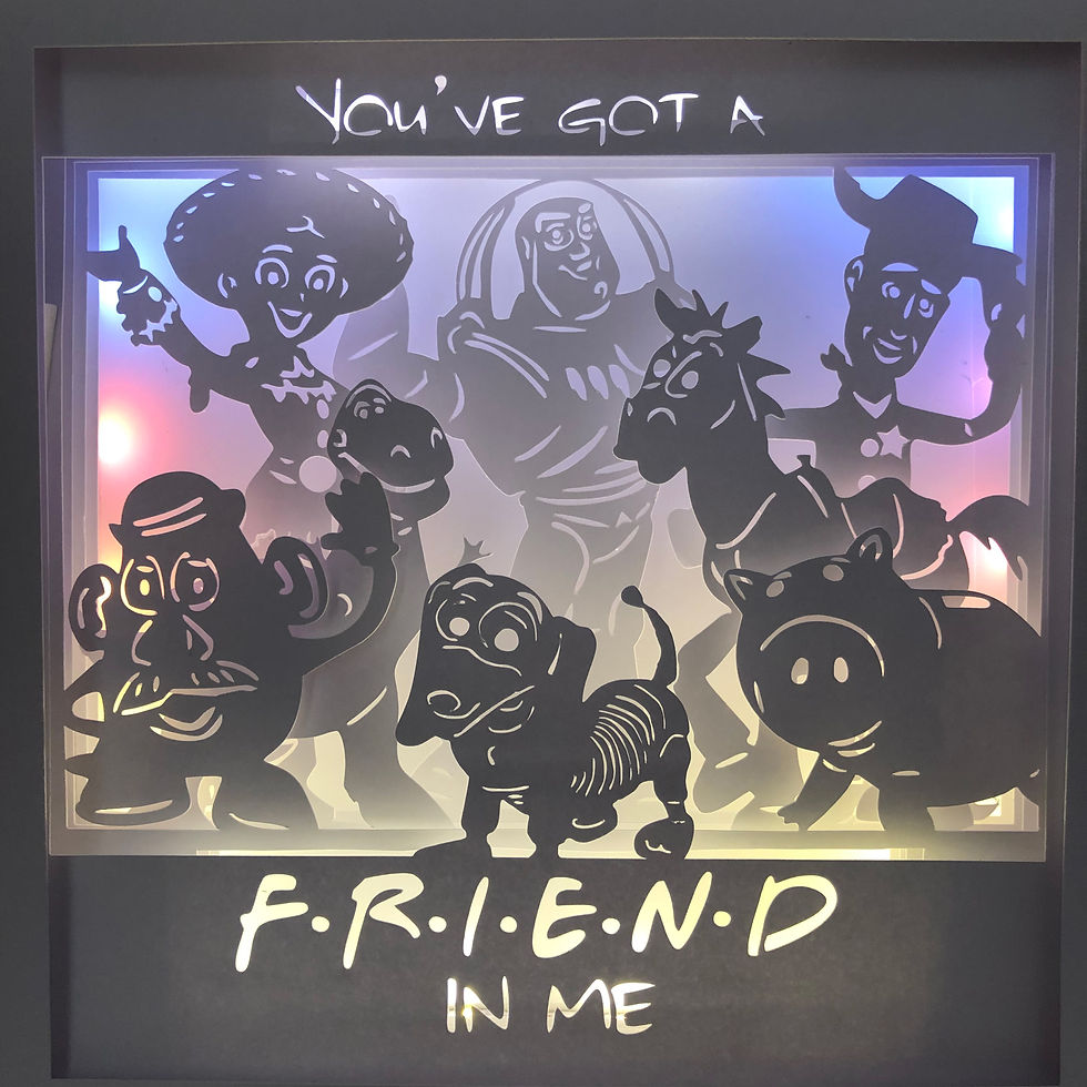 Thumbnail: Toy Storey You've Got a Friend - 3D Paper Cut Template Light Box SVG