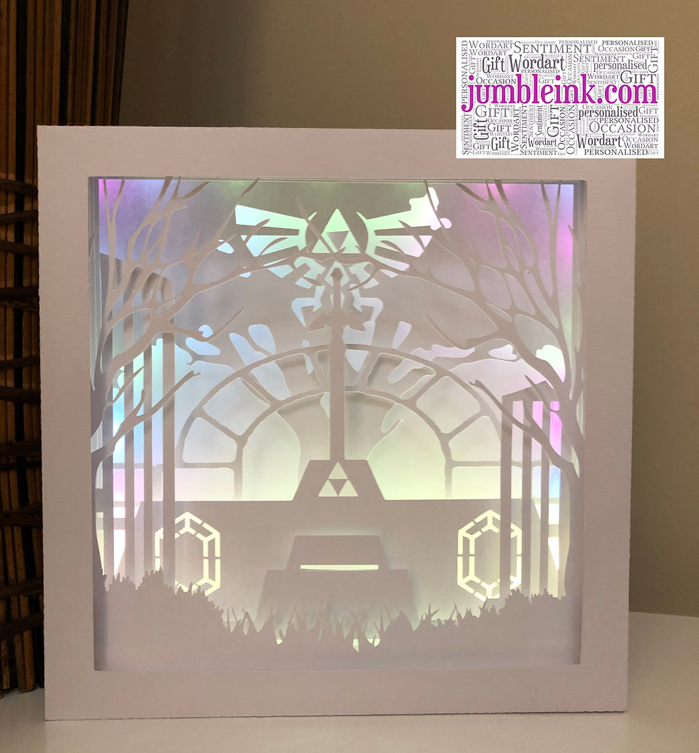Thumbnail: €5.50 - Master Sword - Square 3D Paper Cut Template Light Box SVG