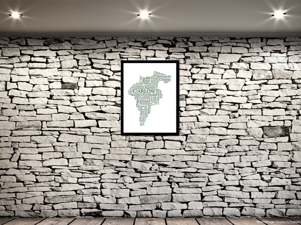 Thumbnail: Carlow County Towns Irish Themed Poster Irish Print What's Your Home Town