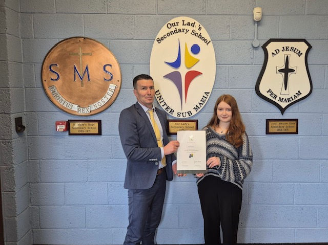 Our Lady’s Student Honoured with Prestigious All Ireland Scholarship