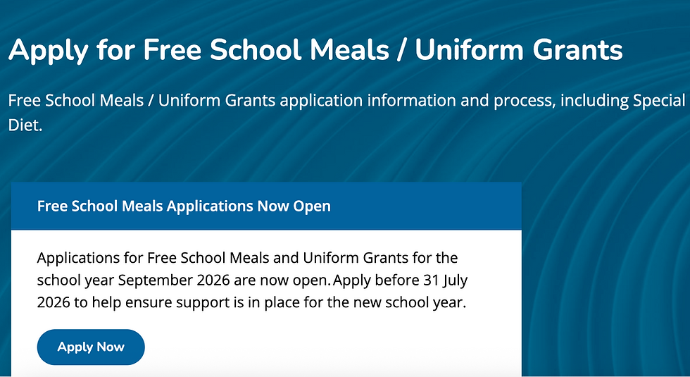 Free School Meals and Uniform Allowances Update June 2026