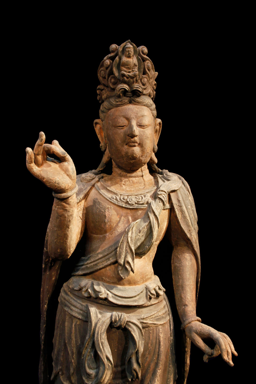 縮圖：唐代 香樟木雕觀音立像