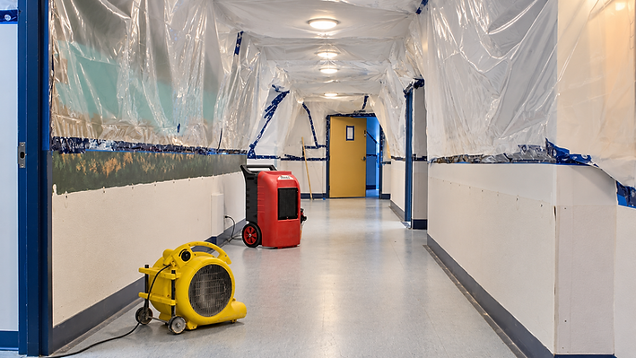 Flood Remediation Corridor with Drying Equipment.png