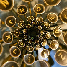 church typewriter brown-metal-circle-alphabet-typewriter-letters-machine-buttons-keys-vowe