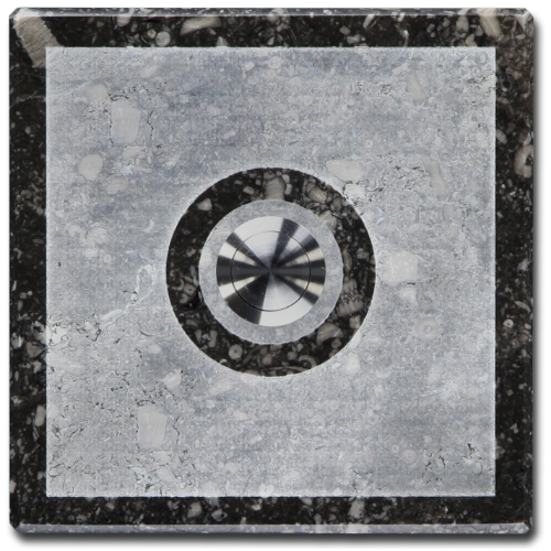 Thumbnail: Belgisch Blauwsteen Deurbel 10x10cm