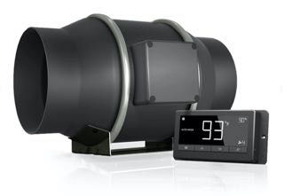 Thumbnail: Inline Duct Fan Quiet - Temperature Humidity Controller 6''