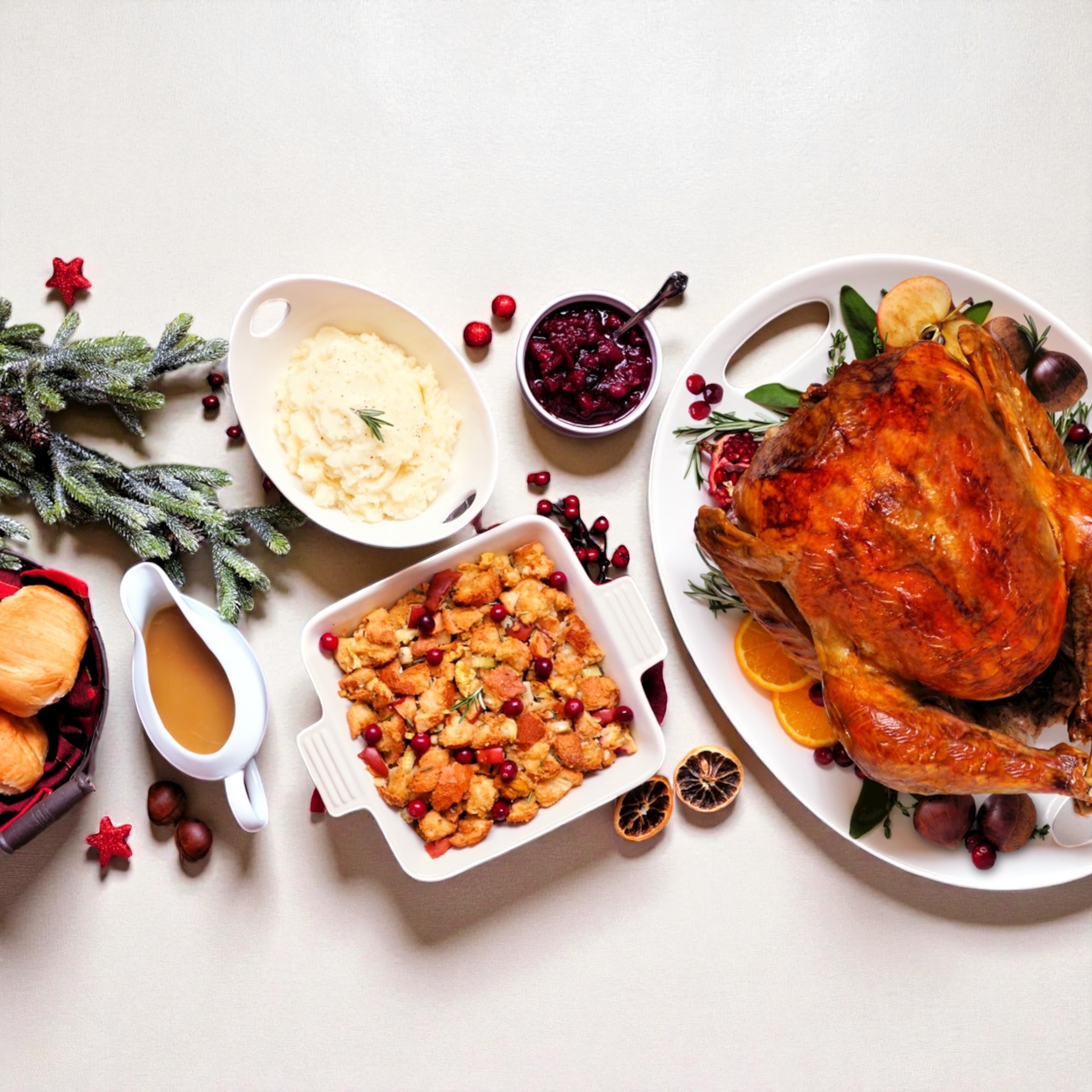 Arranged Food and Objects