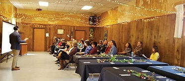 Residents of Blue Lake in a meeting