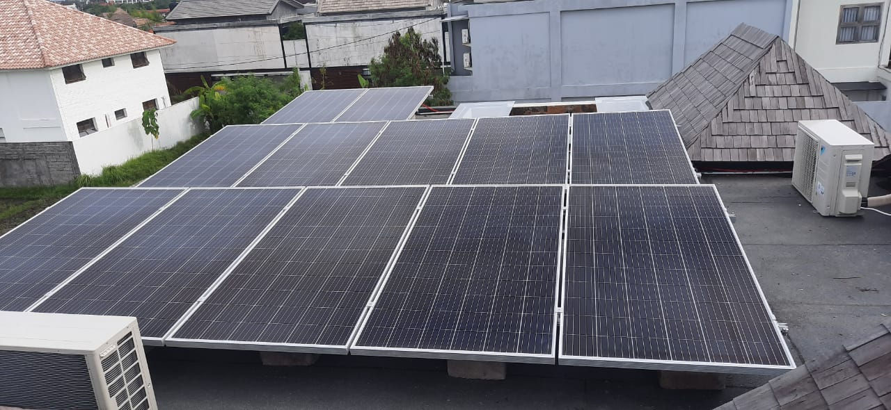 Solar panel Bali installation at a private villa in Umalas - Smart Energy Technology