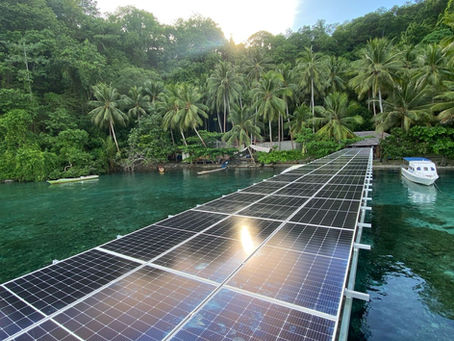 Solar-Covered Pier For Remote Resort