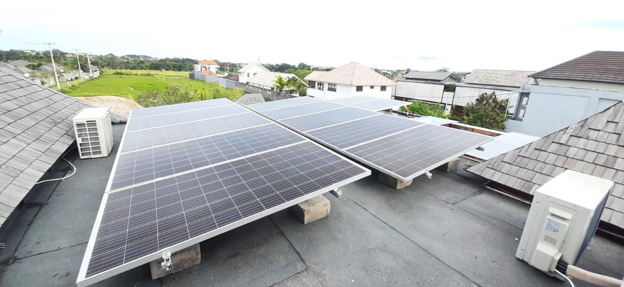Solar panel Bali installation at a private villa in Umalas - Smart Energy Technology