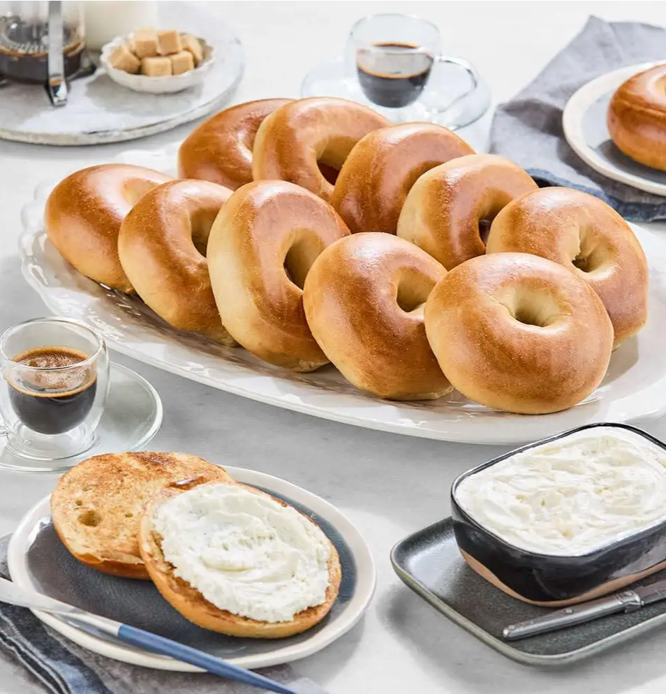 Cater bagels for any morning mahjong party.