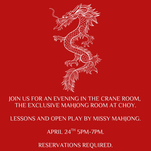 Mahjong in The Crane Room at Choy Nashville