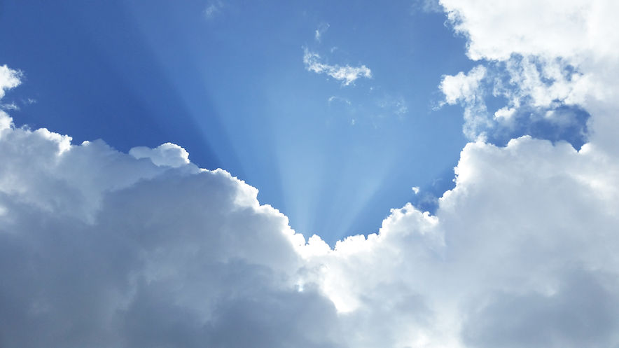 cloud in sky with light shining