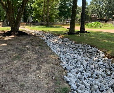Pisgah Land Solutions Swale Installation in Brevard, North Carolina