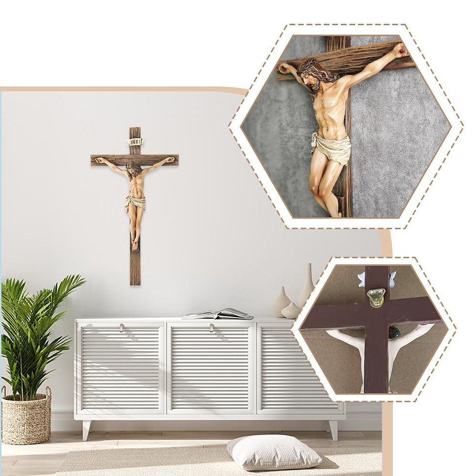 Miniatura: Cruz de Páscoa em Resina para Decoração de Casa, Escritório ou Mesa - Decoração 