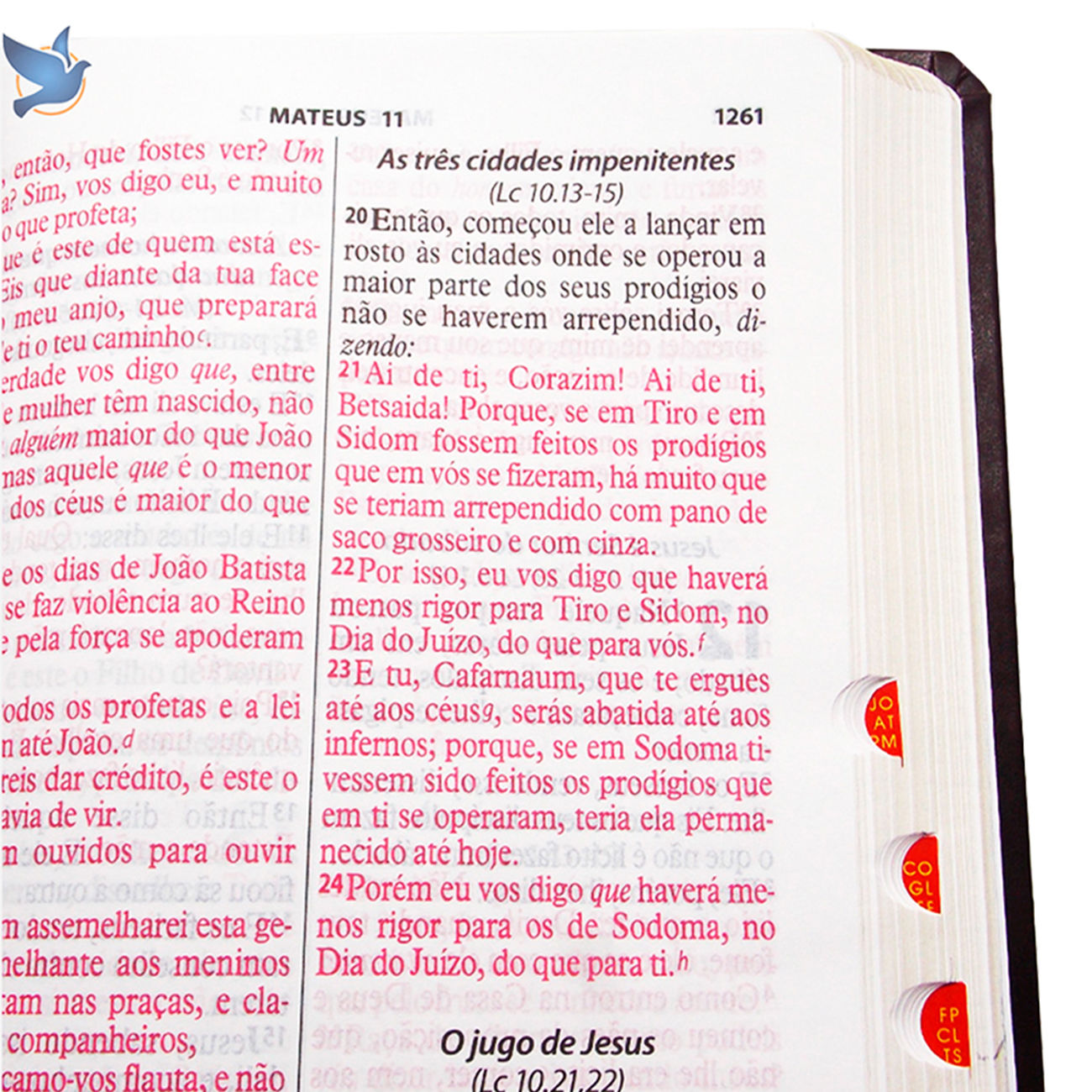 Bíblia Sagrada Carta Gigante Revista Almeida ARC Corrigido Índice Lateral Marrom