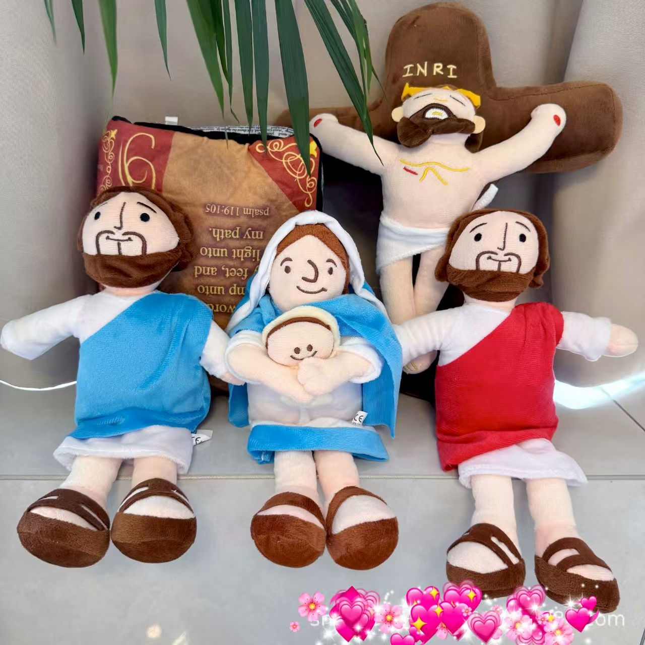 Novo boneco de pelúcia árabe de Jesus e Maria, brinquedo para o Dia das Crianças