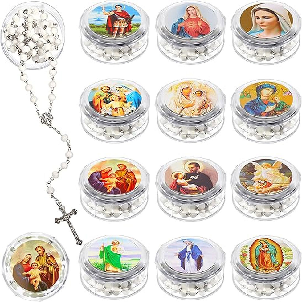 Miniatura: 12 Pcs Catholic Rosaries Necklaces Wooden Beads  Religious Rosary Gifts Holy Ros