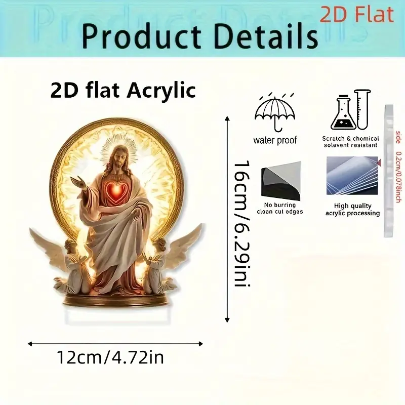 1 Estátua Decorativa Tradicional de Jesus para Sala de Estar - Estátuas Religios