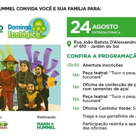 Domingo Ecológico celebra a cultura Indígena no Bosque do Saber