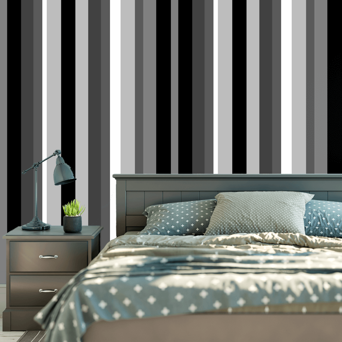 Listras Tons de Cinza