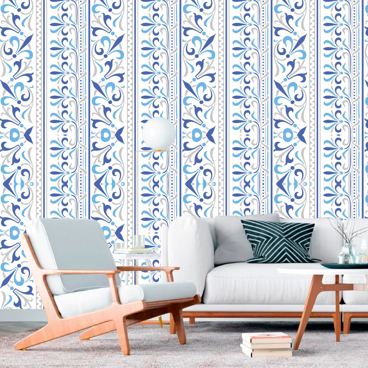 Arabesco Listras Azuis