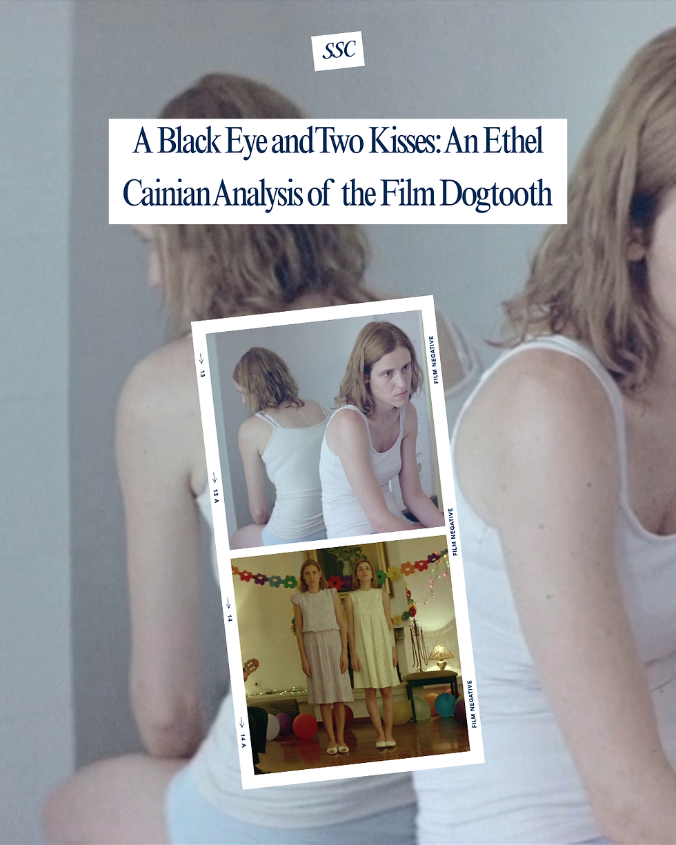 Cover featuring film stills from the movie "Dogtooth"