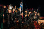 Schornsteinfeger aus dem Musical Mar Poppins.  Maskenbildnerin Olivia Sieber. Masken und Perücken Design. Thunerseespiele in der Schweiz. Open air musicals. Berner Oberland. Stylisten und Visagisten
