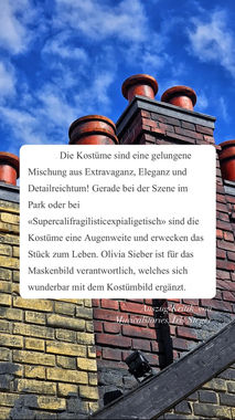 Presseartikel und Kritik zum Maskenbild und Maskendesign vom Musical Mary Poppins