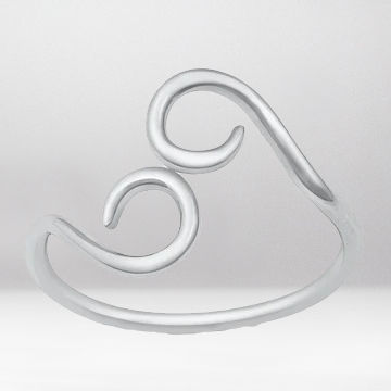 Kissing Waves Swirls Ring