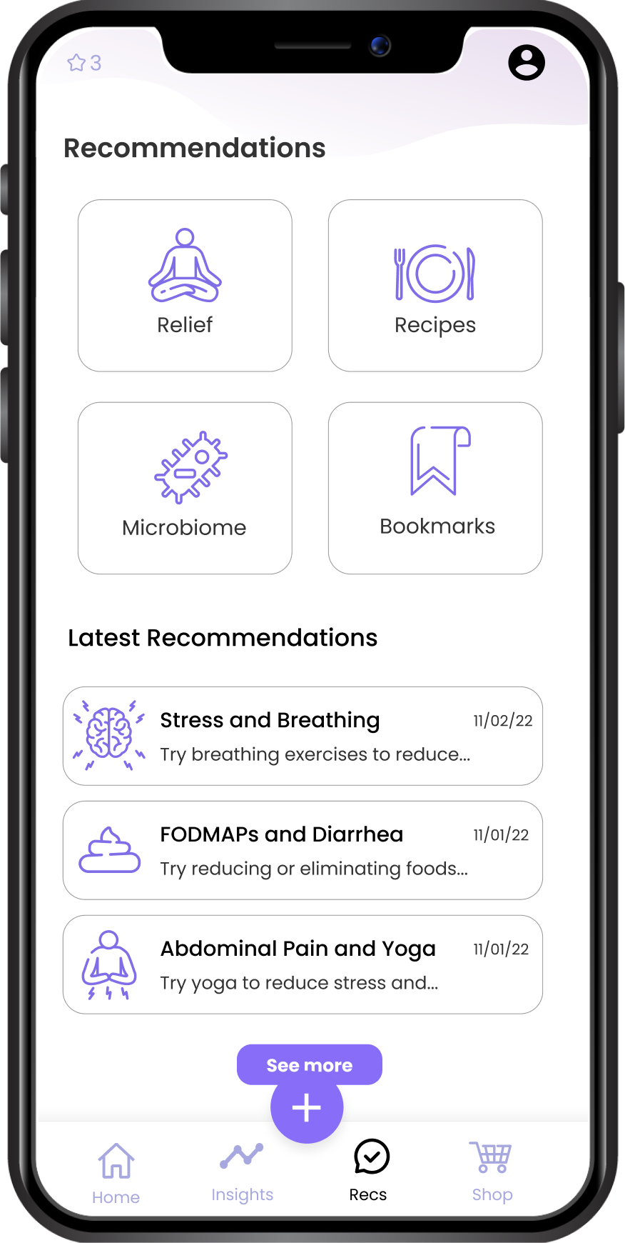 The Injoy recommendations section