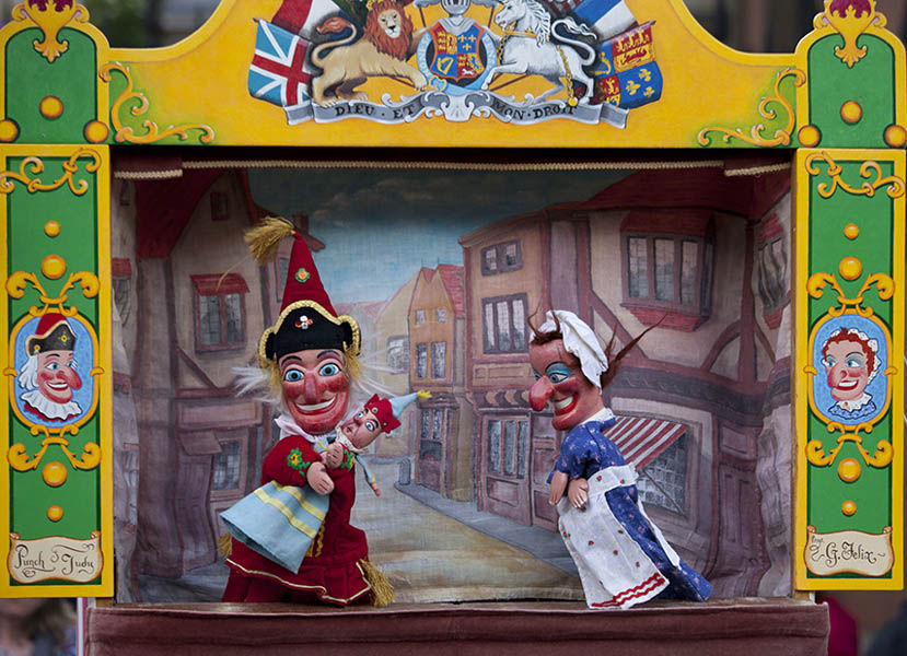 An English Punch and Judy Show. Source unknown.