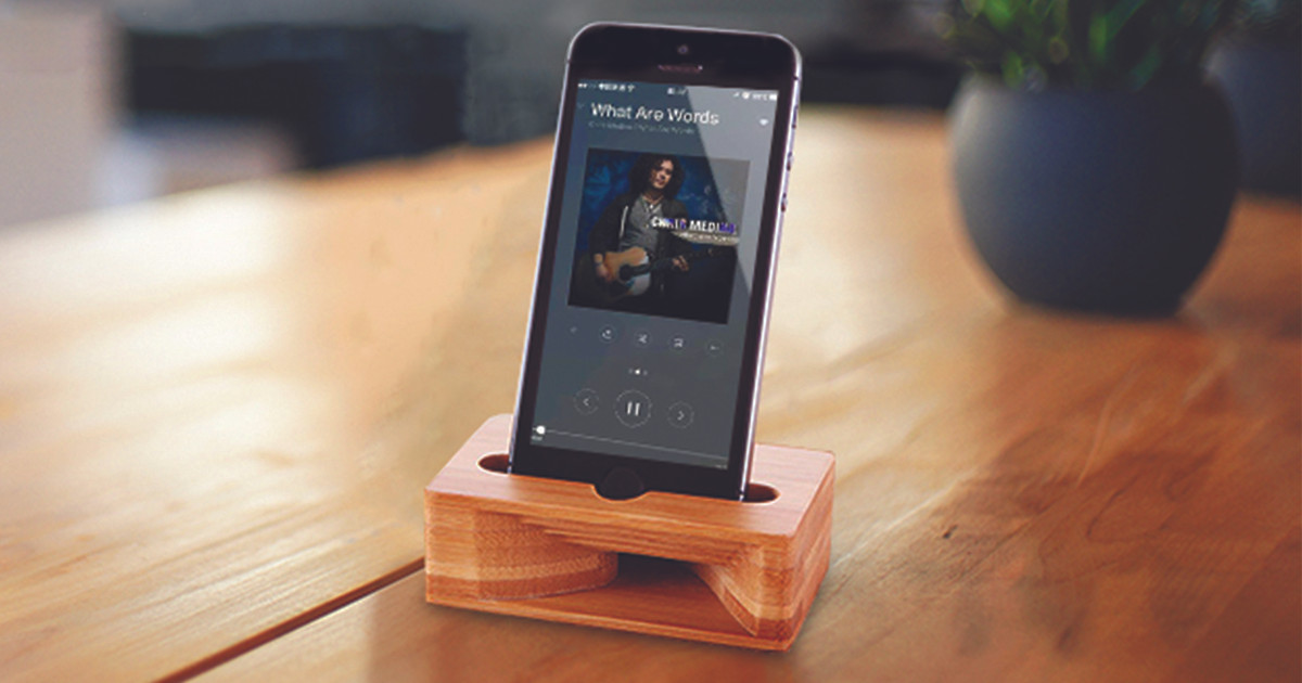 CSLIDE Bamboo Phone Amplifier