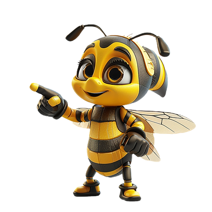 dannnyman_a_cartoon_mascot_of_a_bee_pointing_to_the_left_3be61814-88af-4869-b706-d61a33cc3