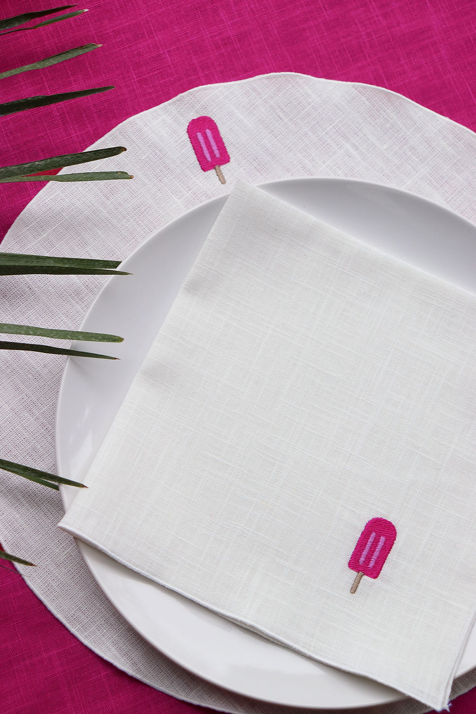 Miniatura: Tovaglietta rotonda lino antimacchia | Set 4 pezzi | GHIACCIOLI