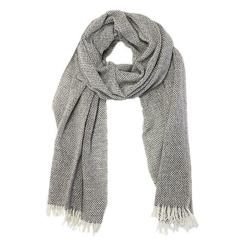 Gloop Sciarpa Leggera Donna Sfumata 170x85 Cm In Viscosa E Cotone, Grigio Chiaro-Beige