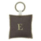 Portachiavi personalizzato economico lino marrone